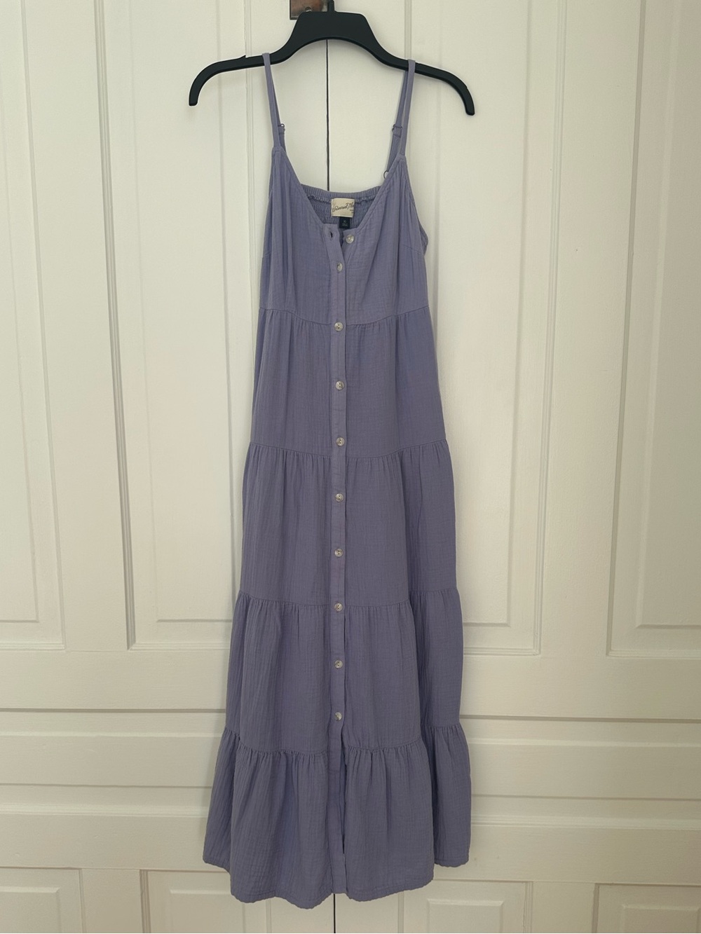 Universal Thread Lavender Tiered Button-Front Maxi Dress • Size XS